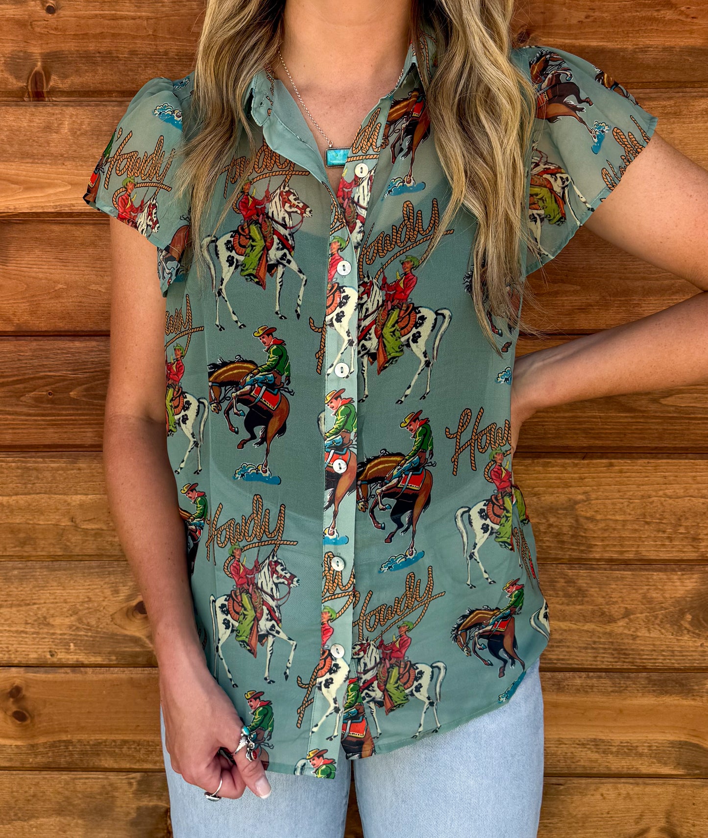 Howdy Sheer Blouse