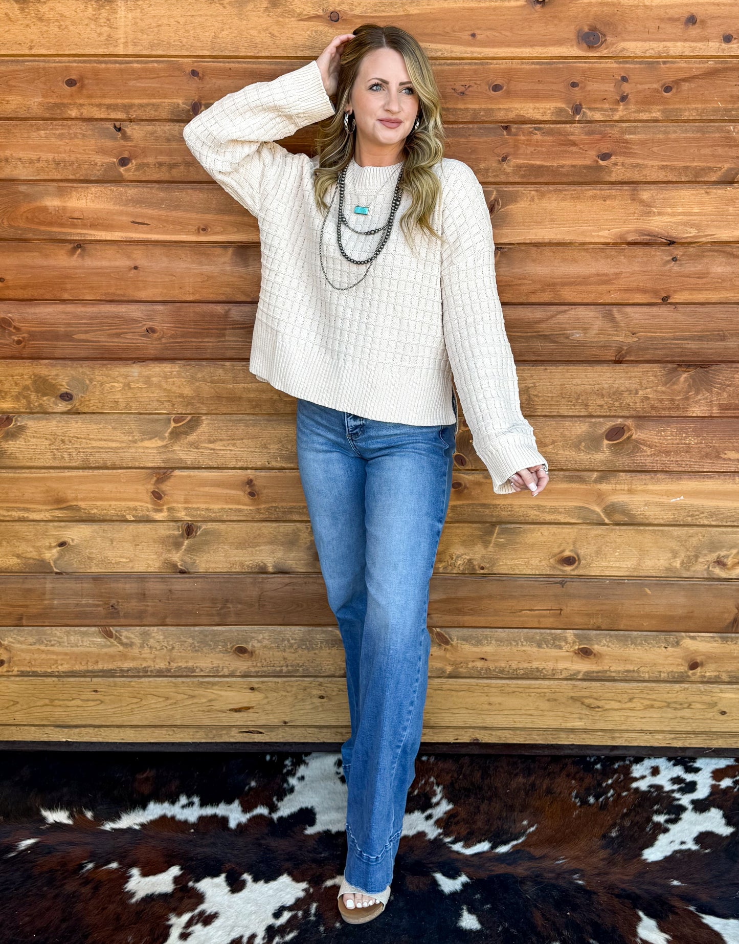 The Rachel Sweater *Ecru