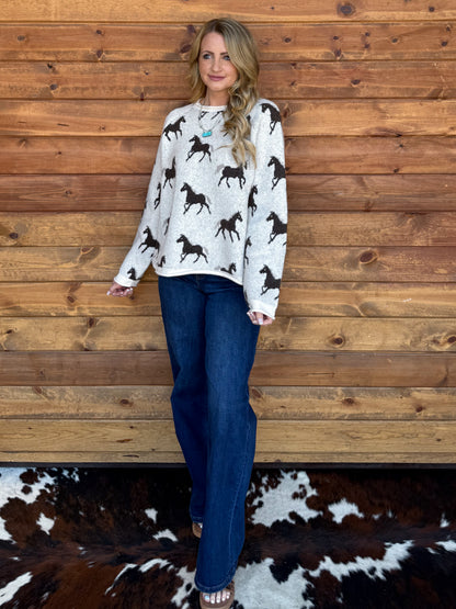 Rodeo Ponies Sweater