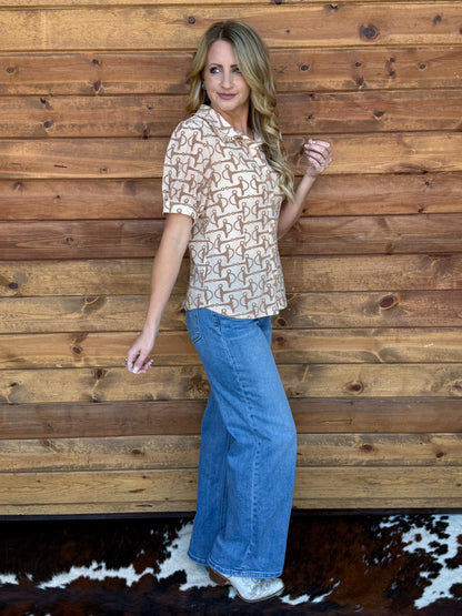 The Bit Button-Up Top