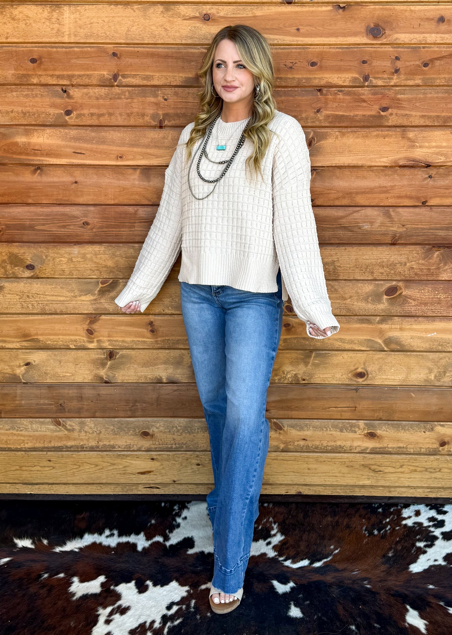 The Rachel Sweater *Ecru