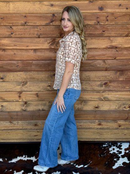 The Bit Button-Up Top