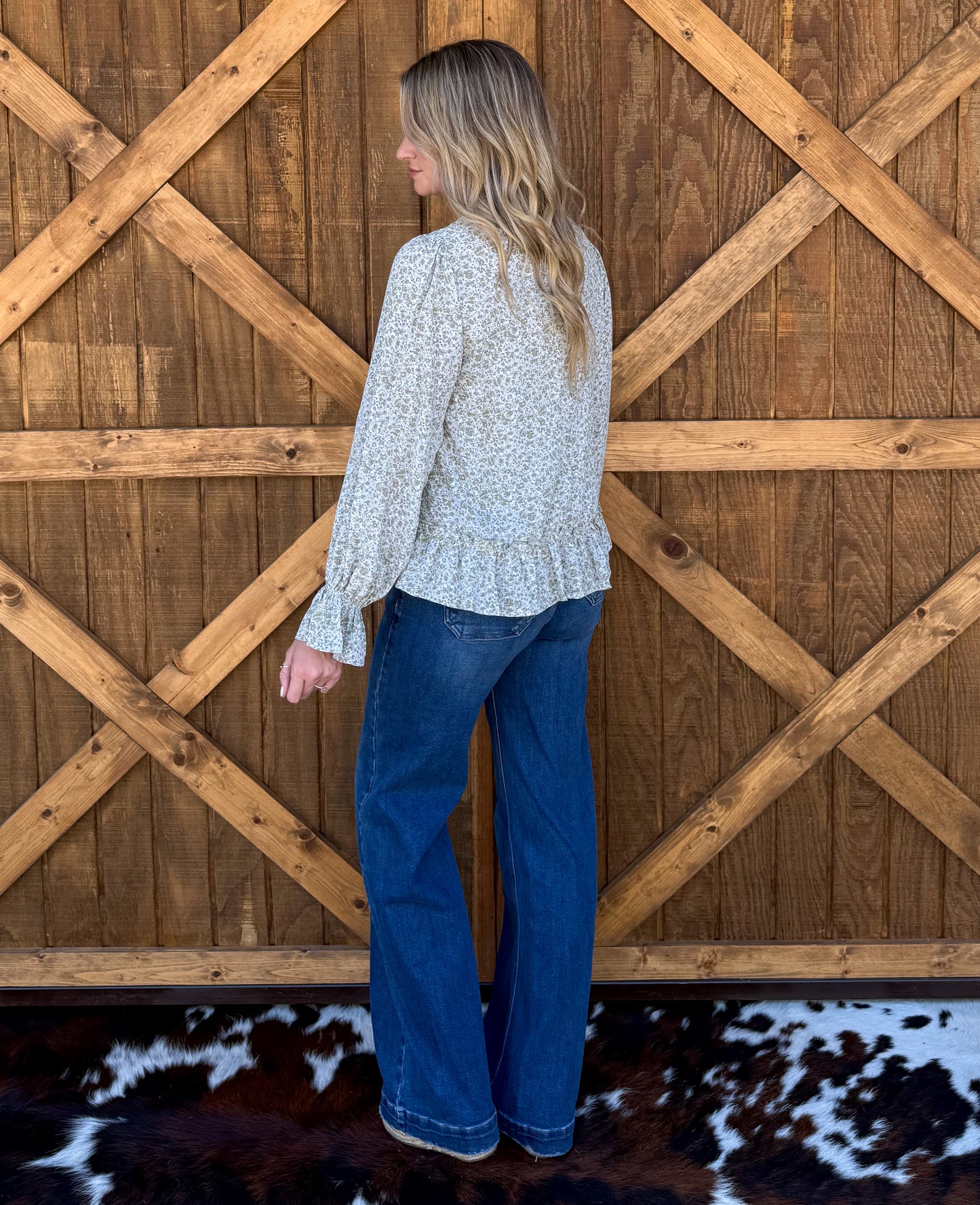 Floral Ruffle Blouse