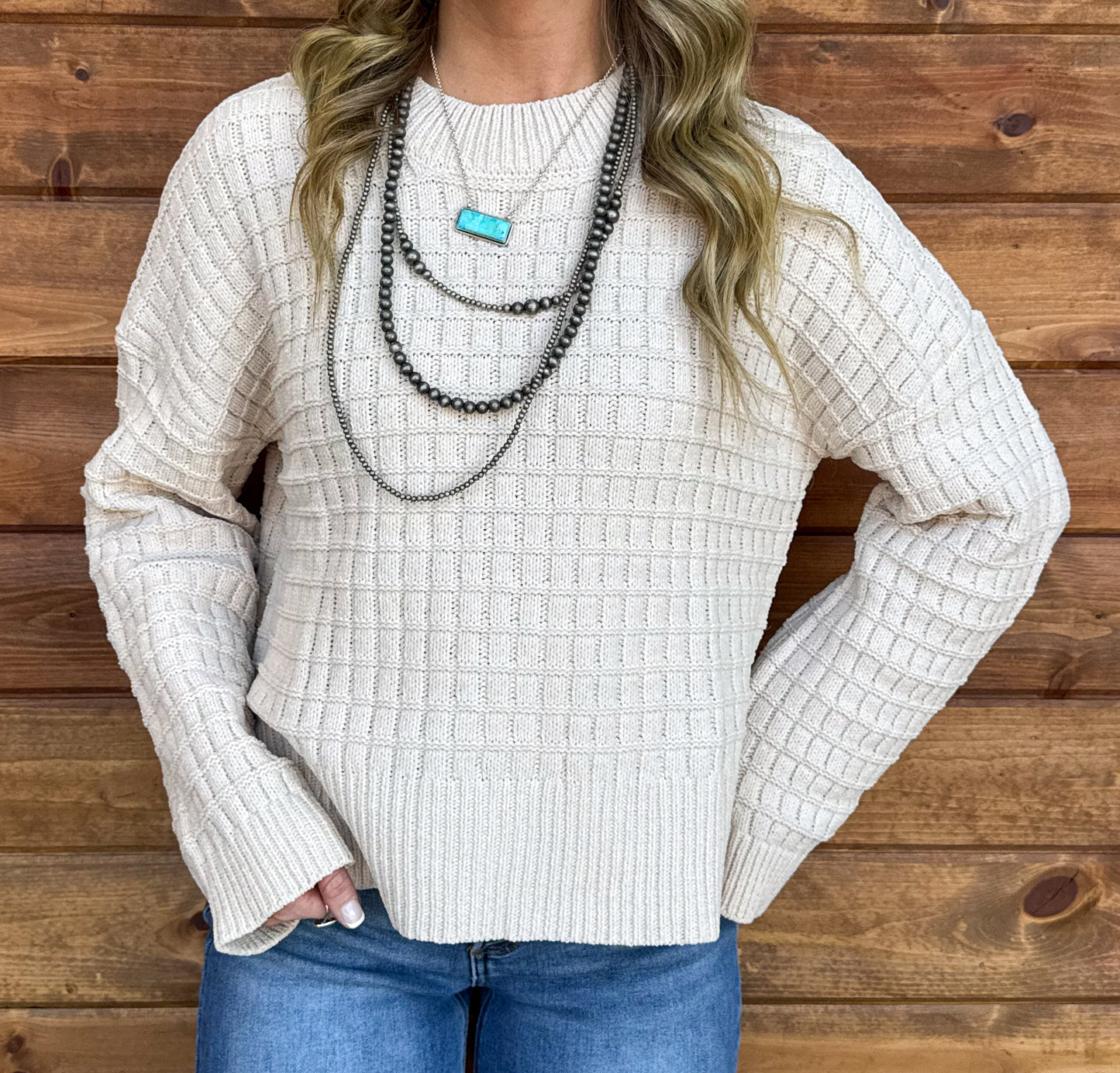 The Rachel Sweater *Ecru