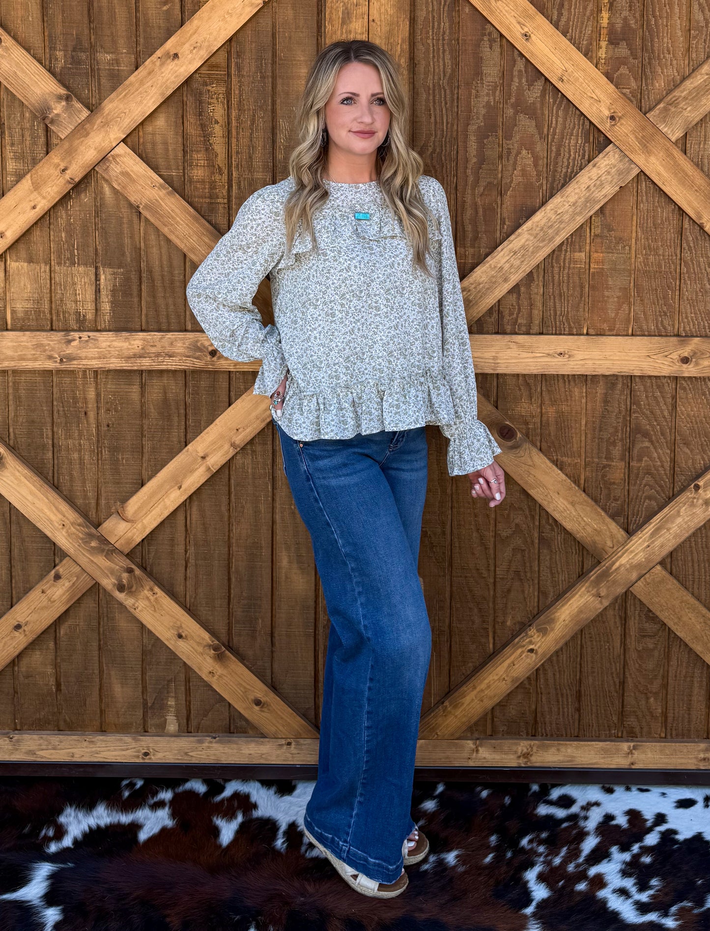 Floral Ruffle Blouse