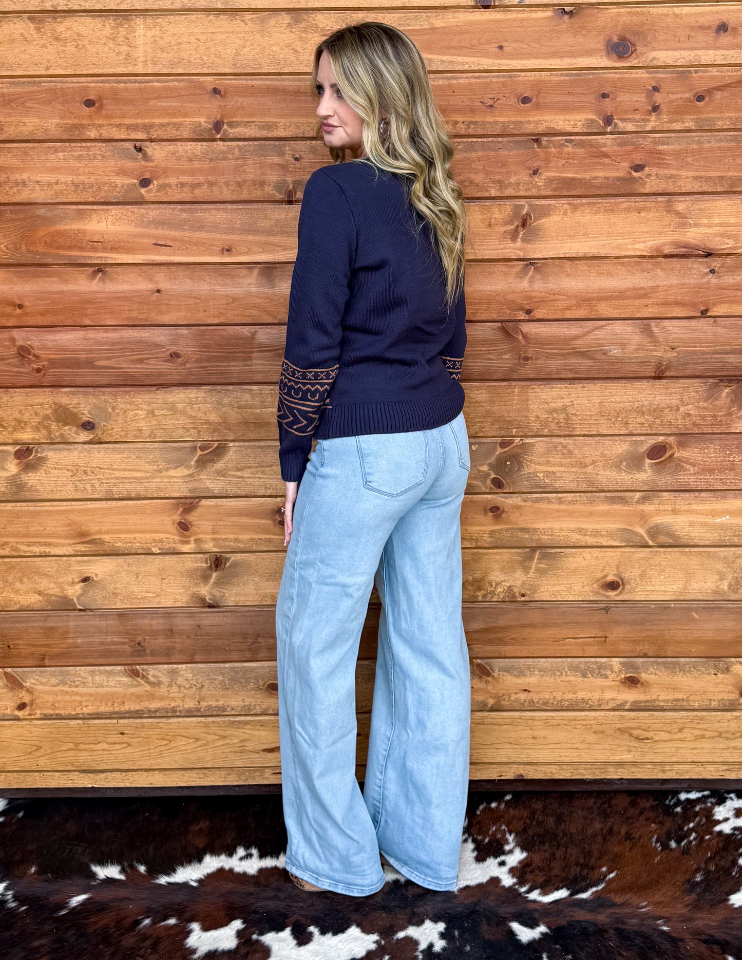 Longhorn Sweater *Navy