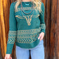 The Longhorn Sweater *Spruce