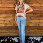 Longhorn Sunset Top
