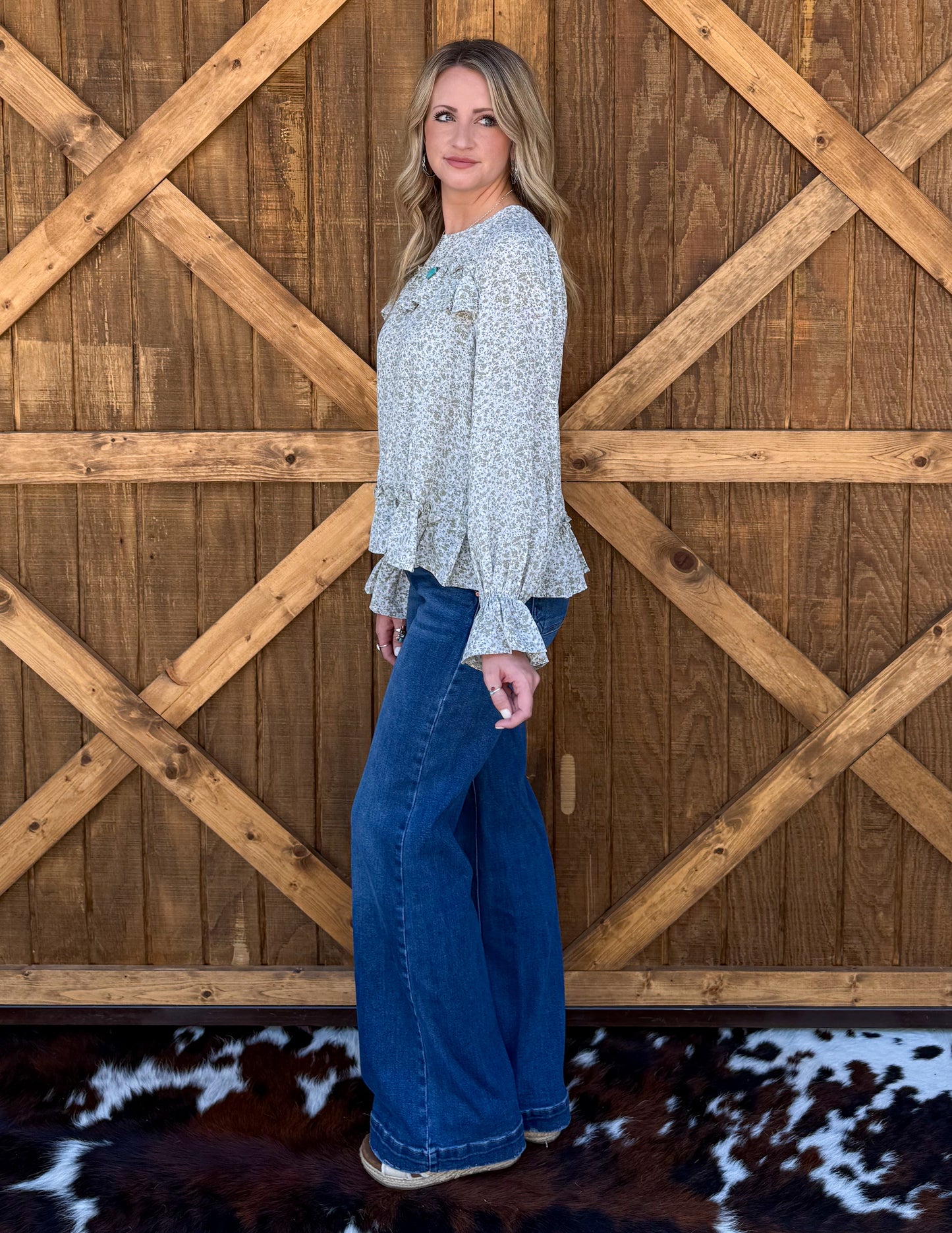 Floral Ruffle Blouse