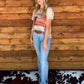 Longhorn Sunset Top