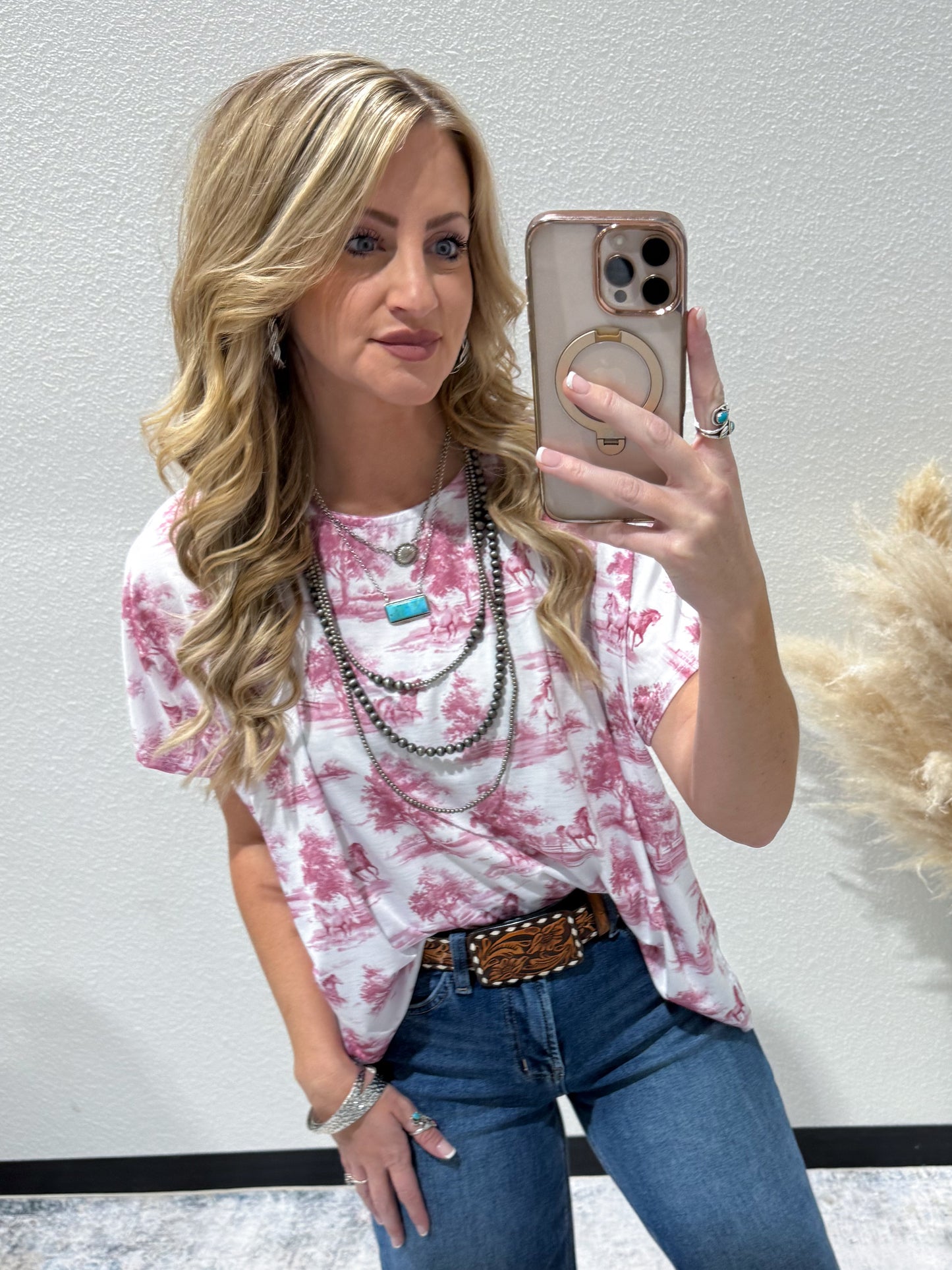Pink Horses Top