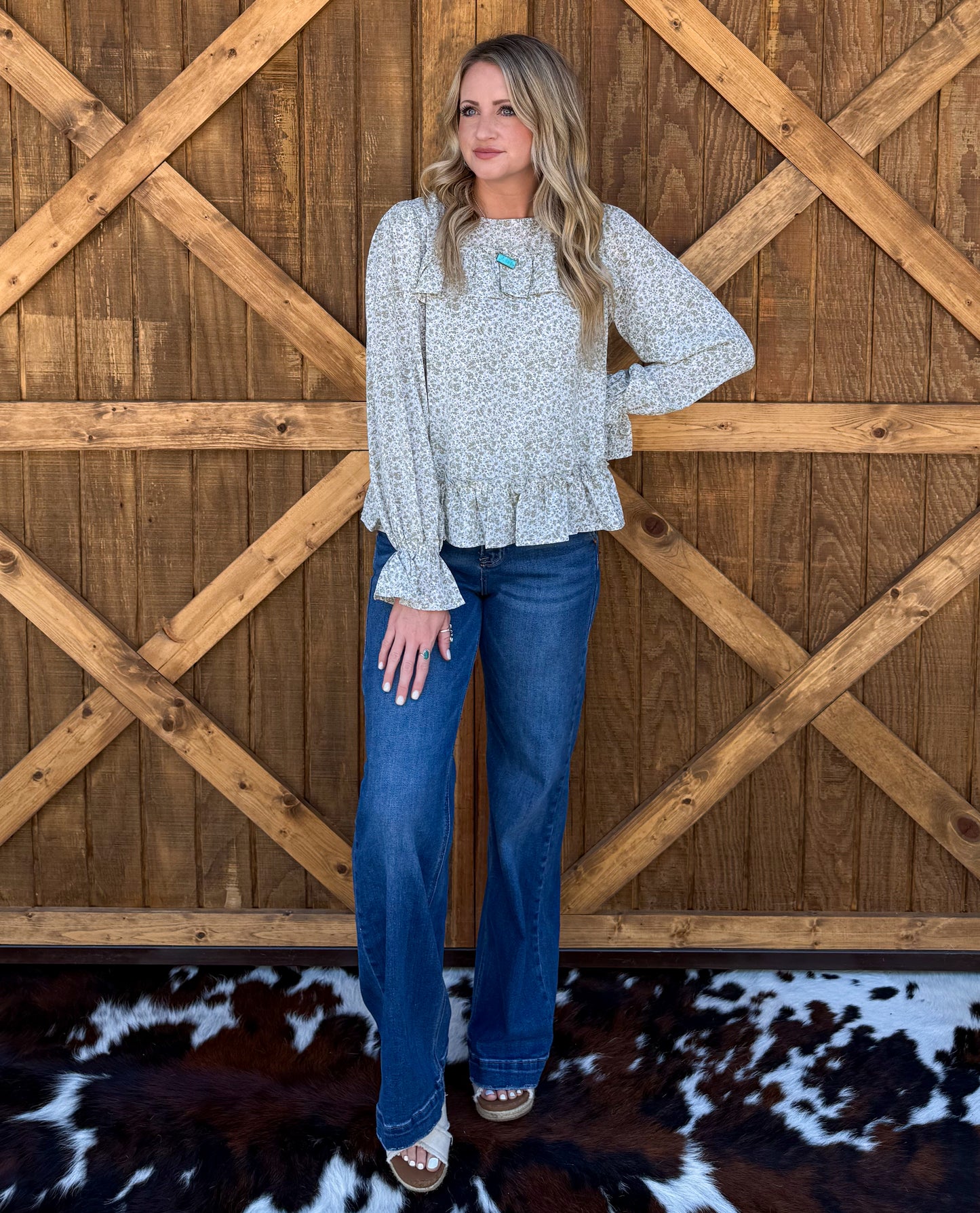 Floral Ruffle Blouse