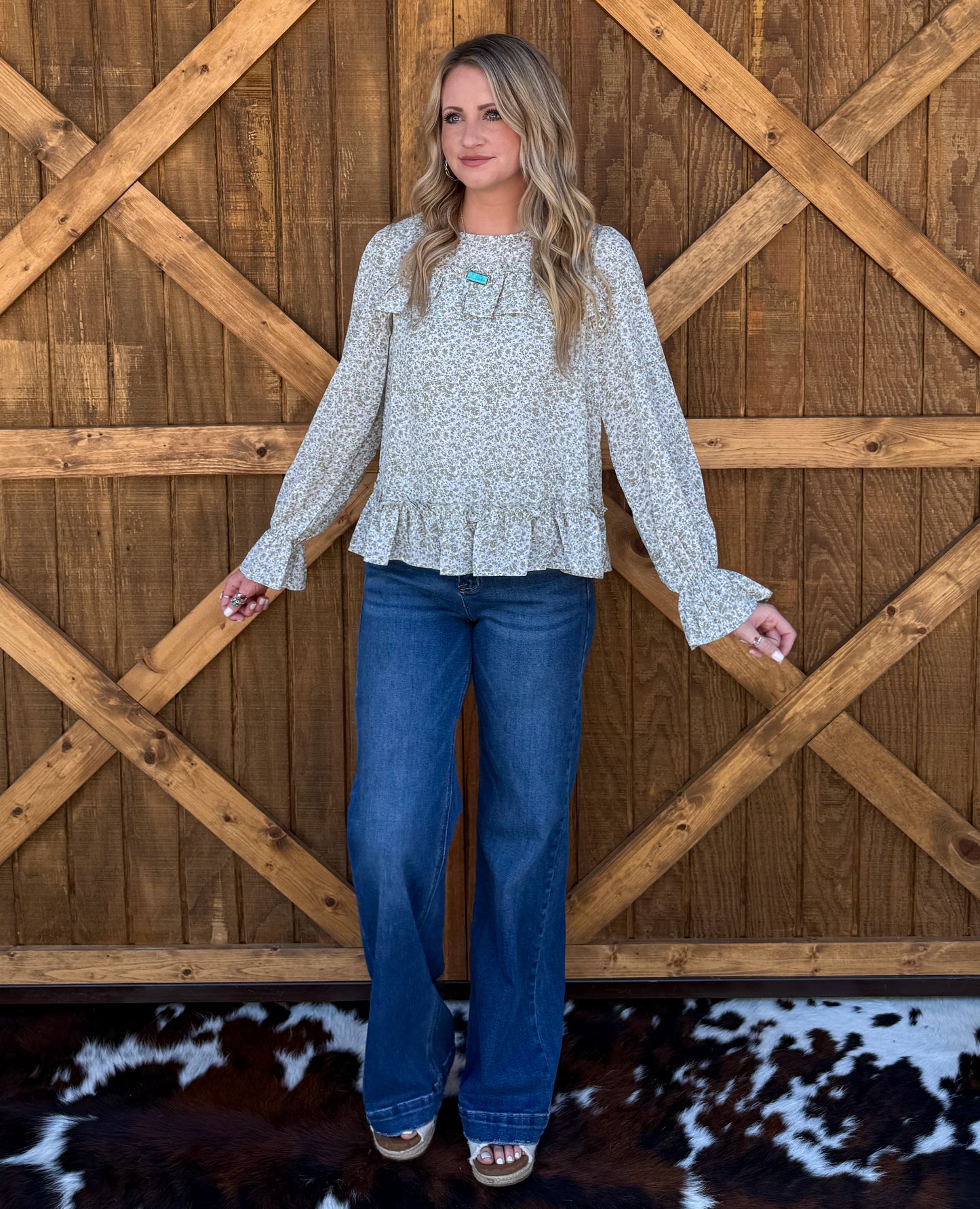 Floral Ruffle Blouse