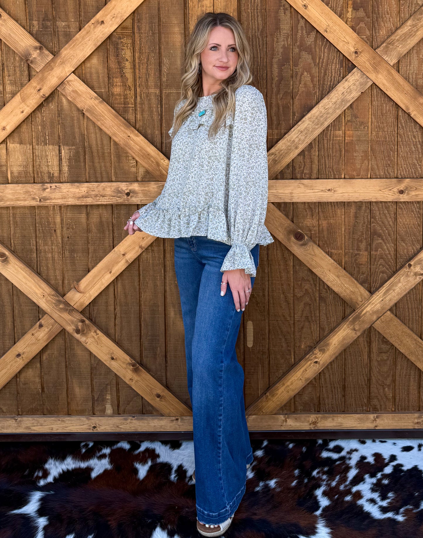 Floral Ruffle Blouse