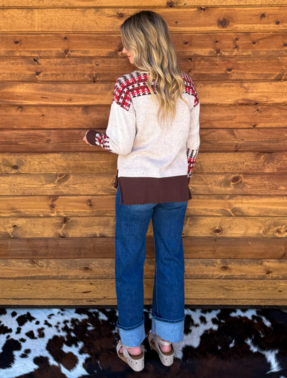 Vintage Cowgirl Sweater *Red