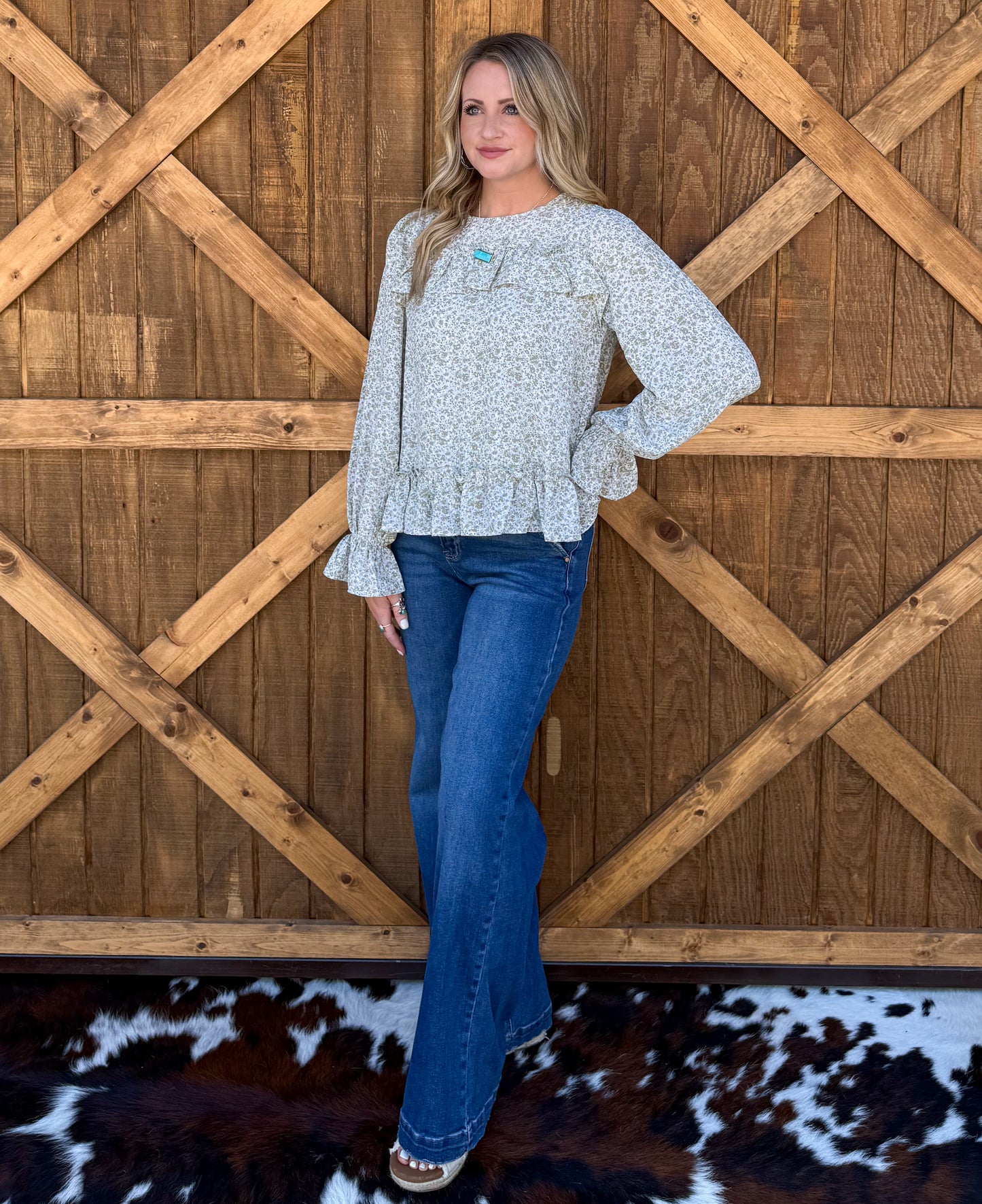 Floral Ruffle Blouse