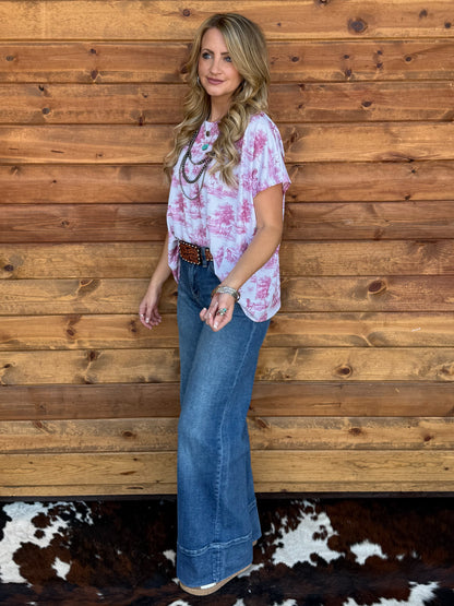 Pink Horses Top