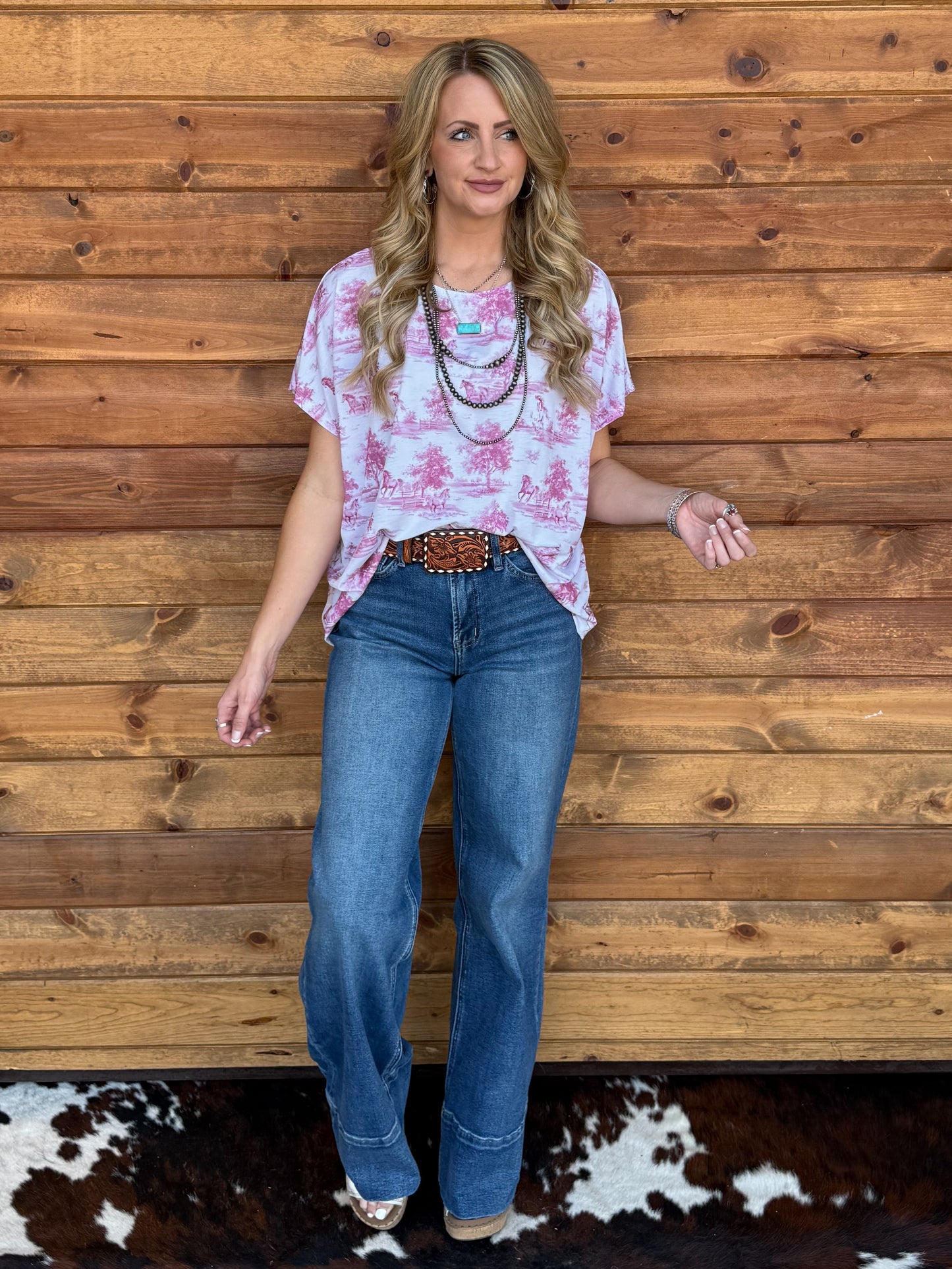 Pink Horses Top