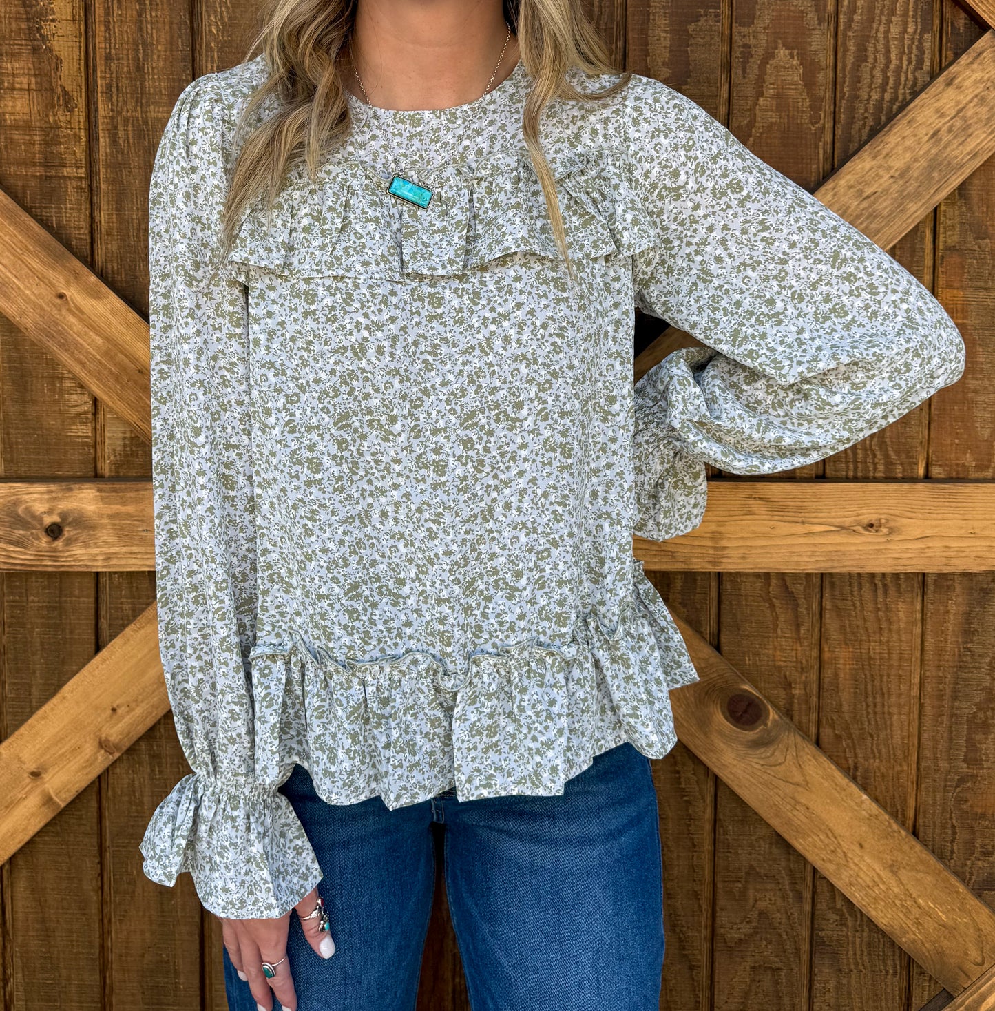 Floral Ruffle Blouse