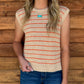Coral Striped Tank