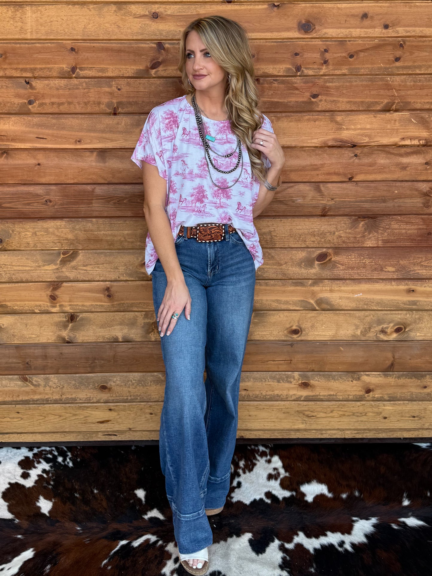Pink Horses Top