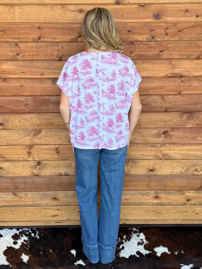 Pink Horses Top