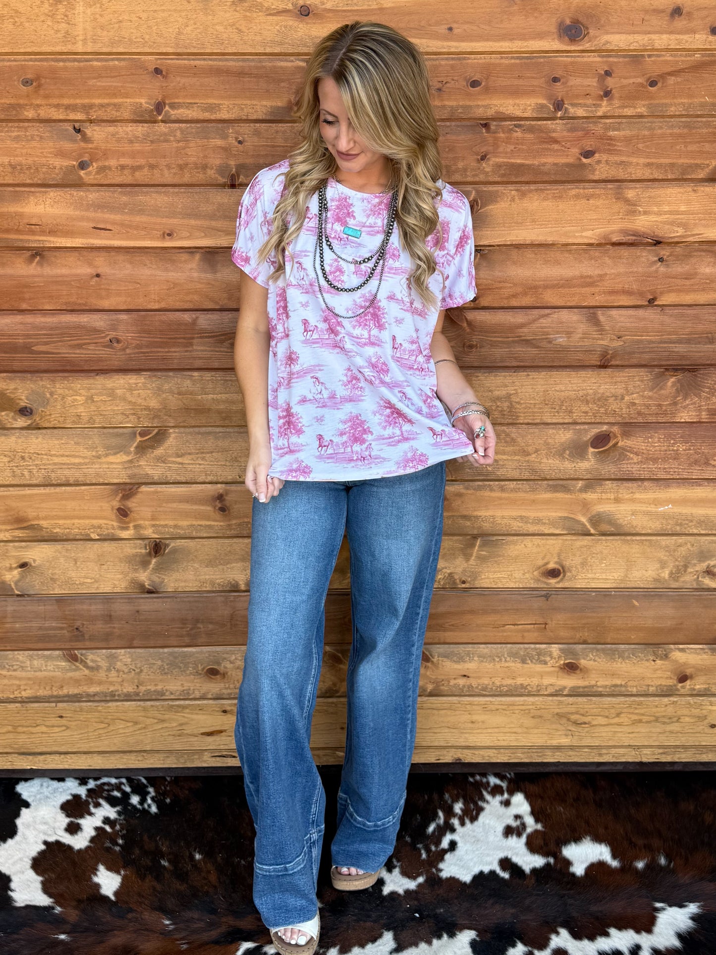 Pink Horses Top
