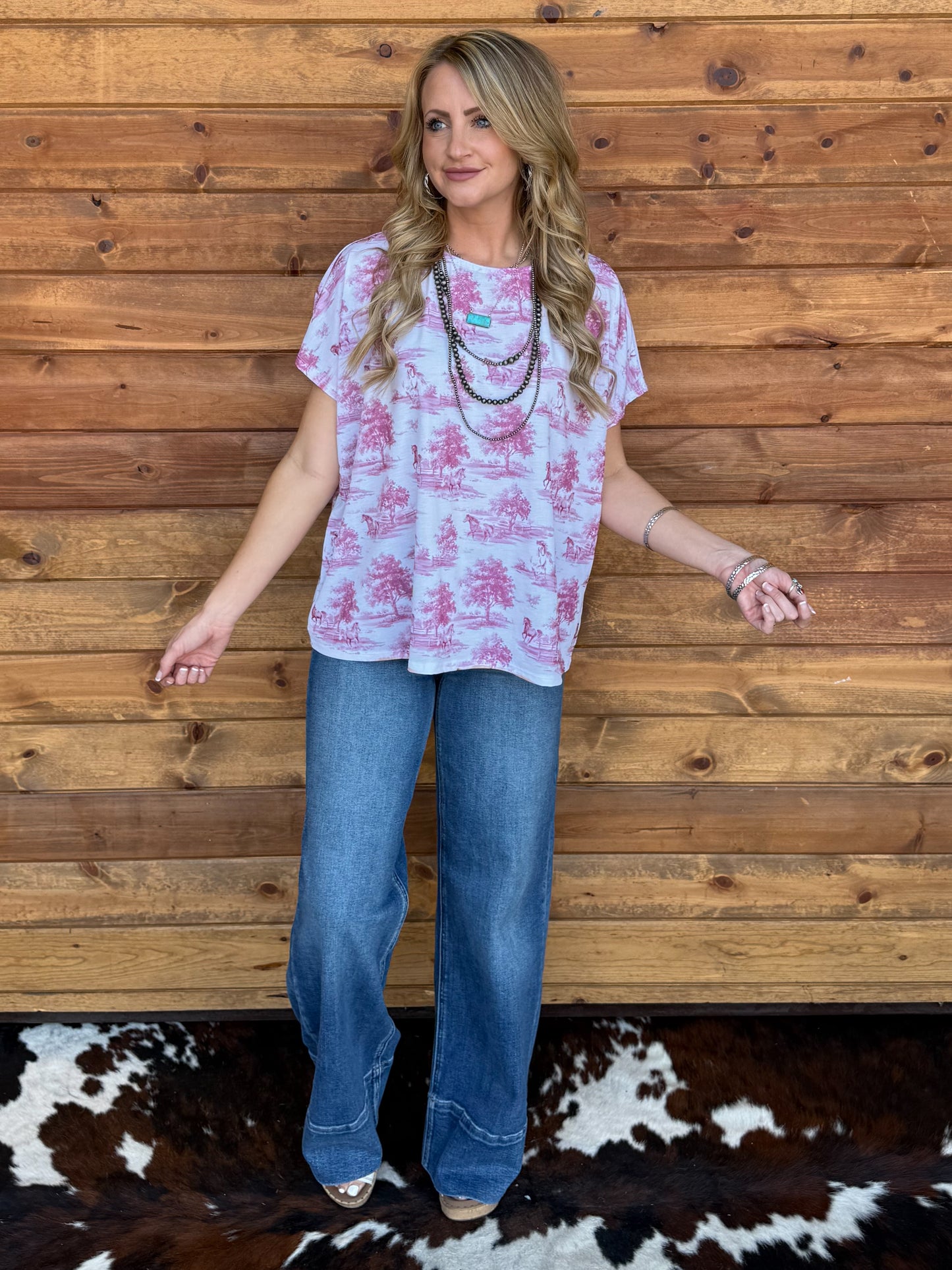 Pink Horses Top