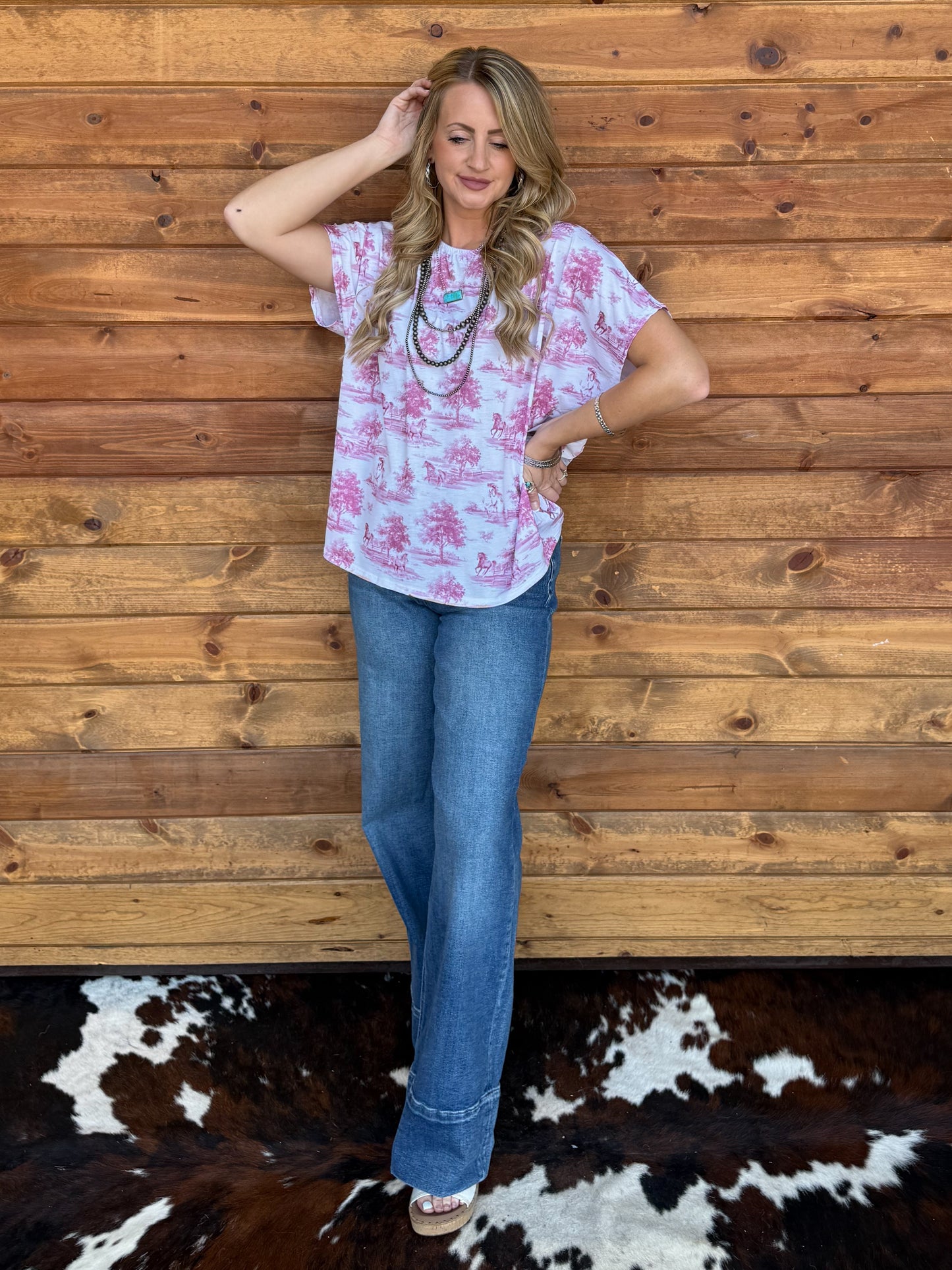 Pink Horses Top