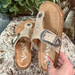 Rodeo Buckle Sandals *Cream