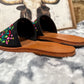 Floral Suede Sandal