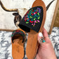 Floral Suede Sandal