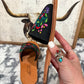 Floral Suede Sandal