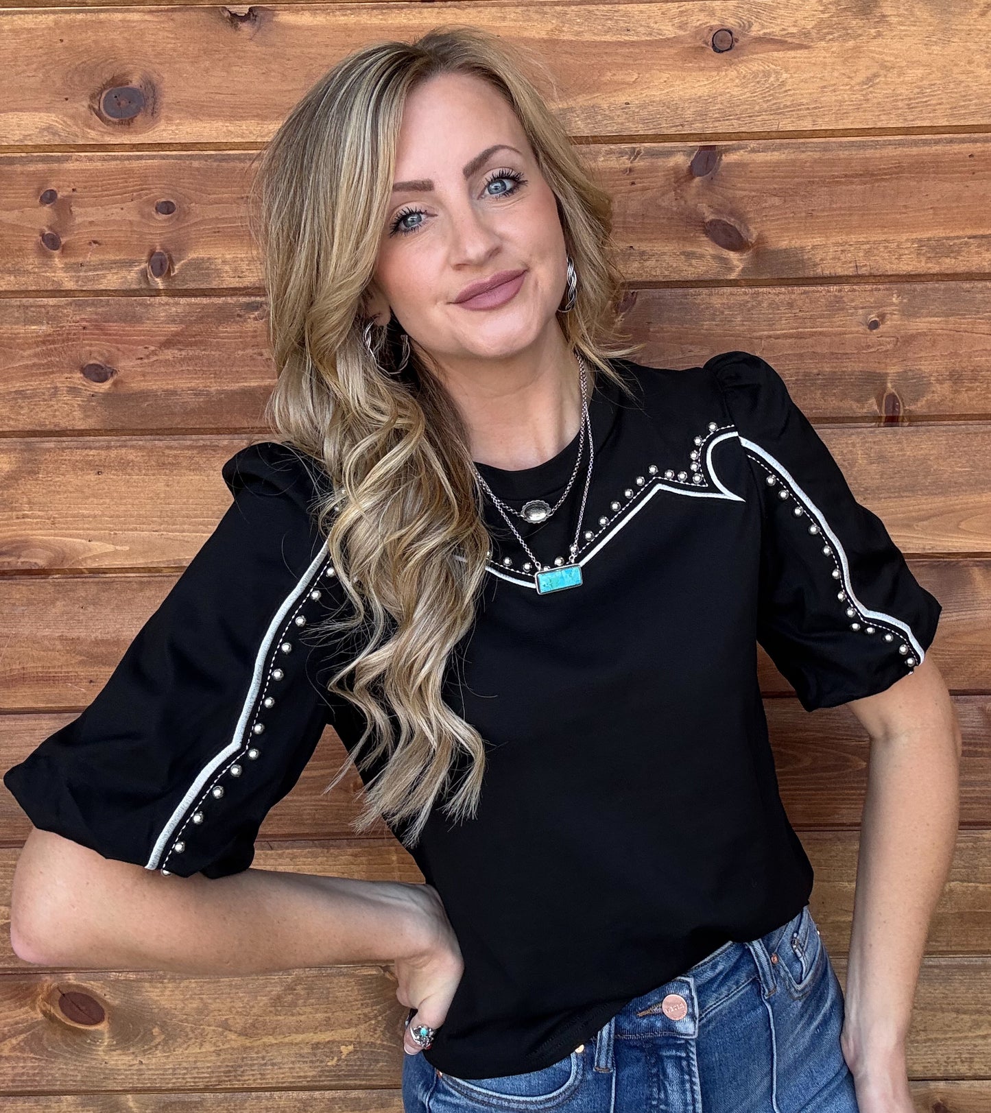 Western Babe Top *Black