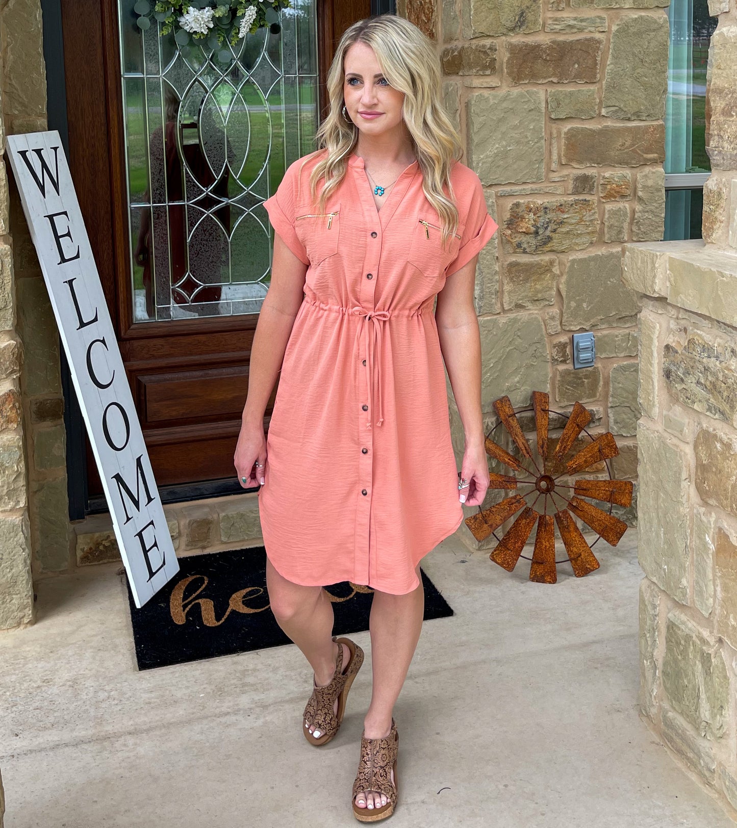 The Grace Dress - Peach