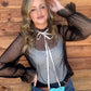 The April Sheer Blouse *Black