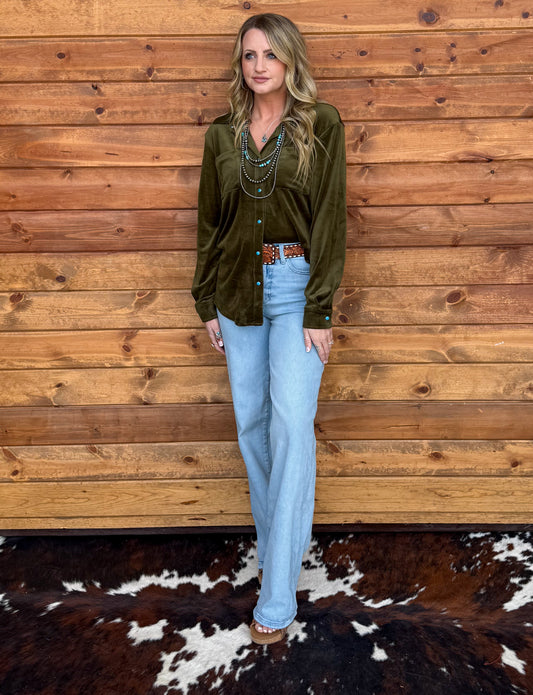 Velvet Moves Top *Agave