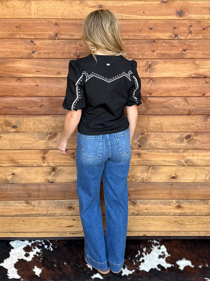 Western Babe Top *Black