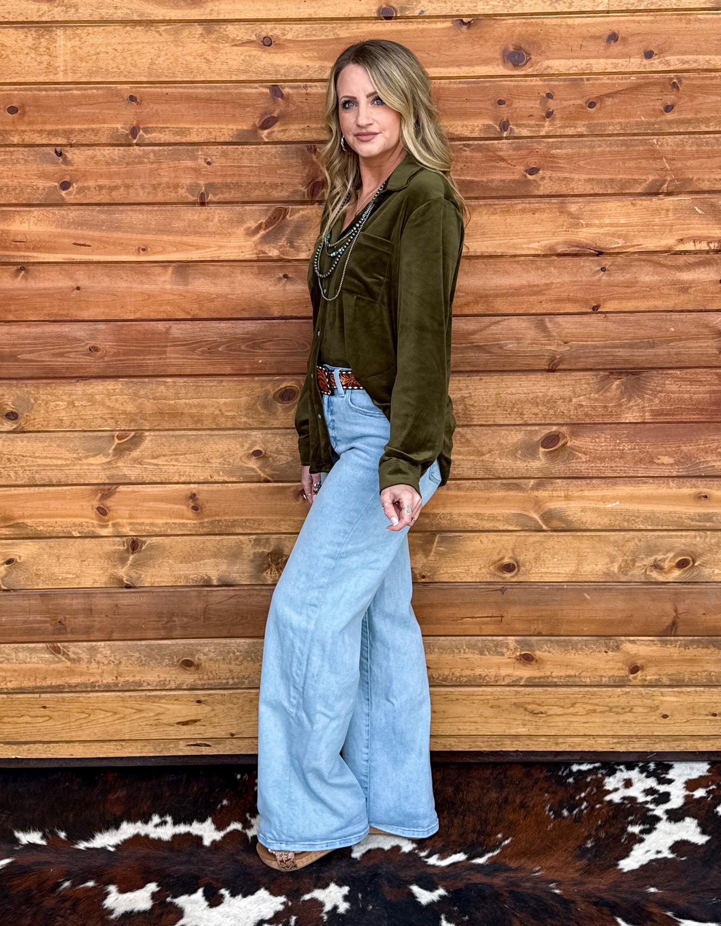 Velvet Moves Top *Agave