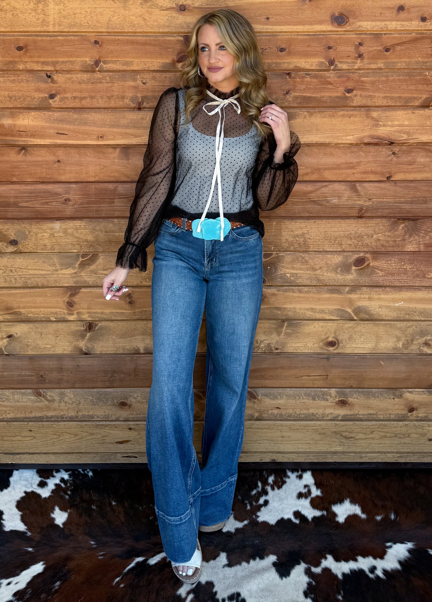 The April Sheer Blouse *Black
