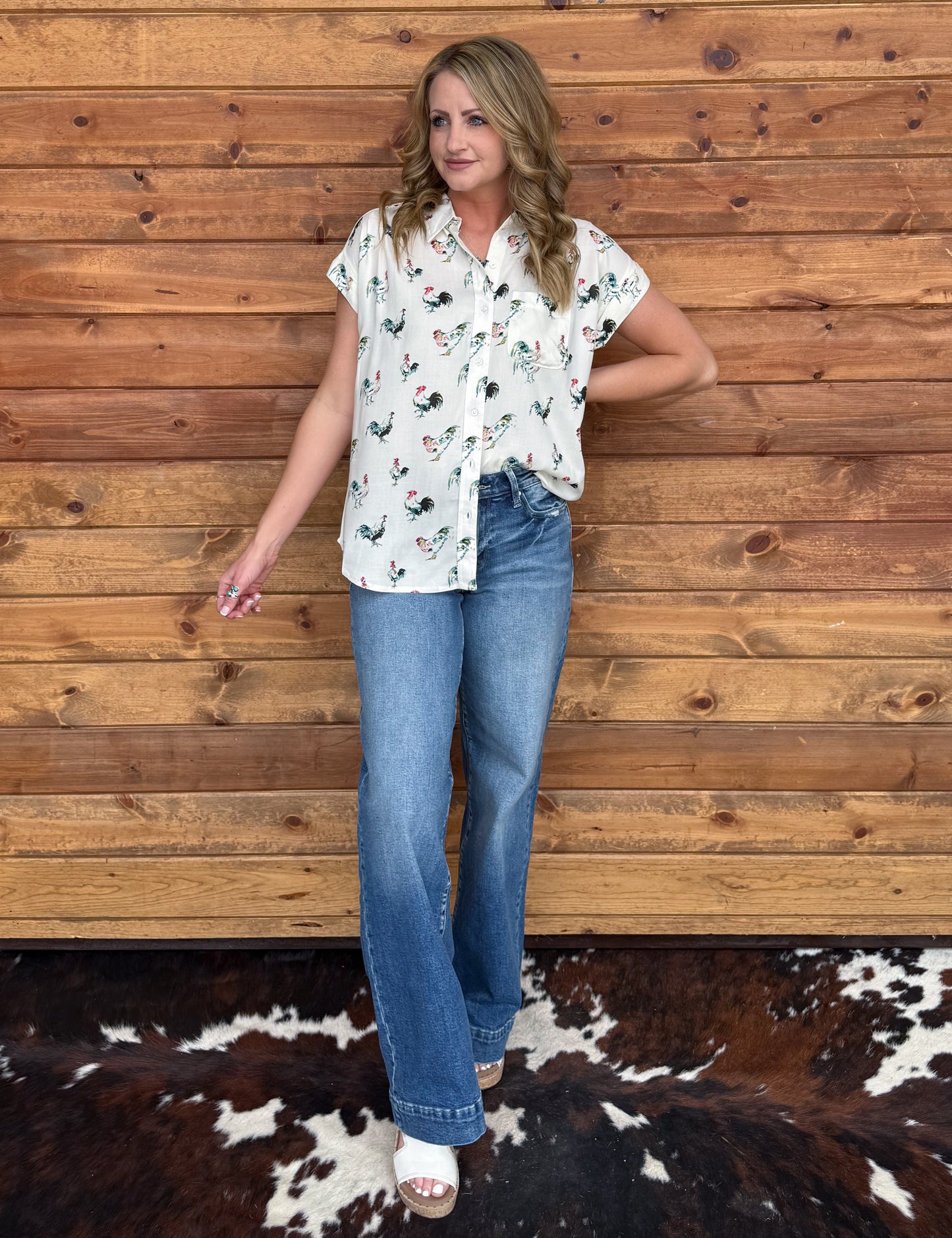 The Rooster Button-Up Top