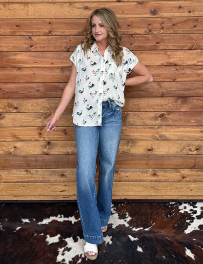 The Rooster Button-Up Top