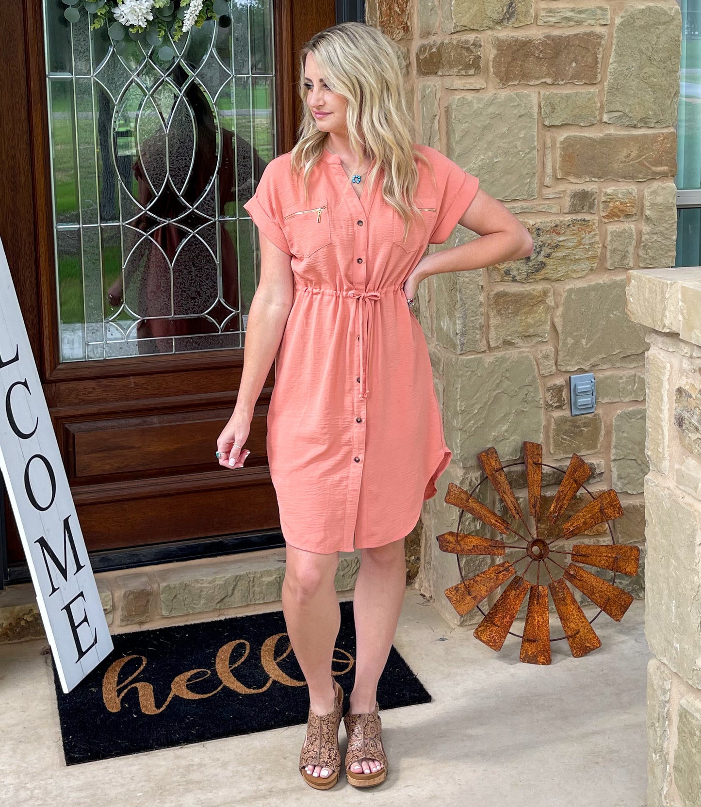 The Grace Dress - Peach