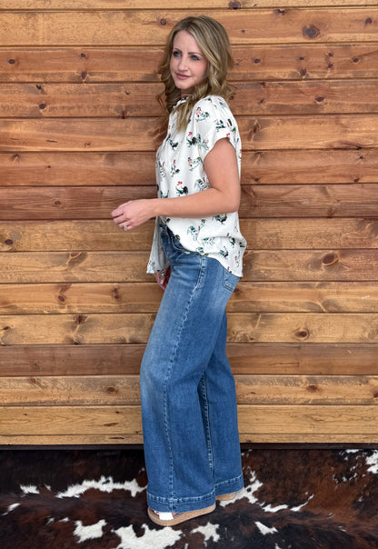 The Rooster Button-Up Top