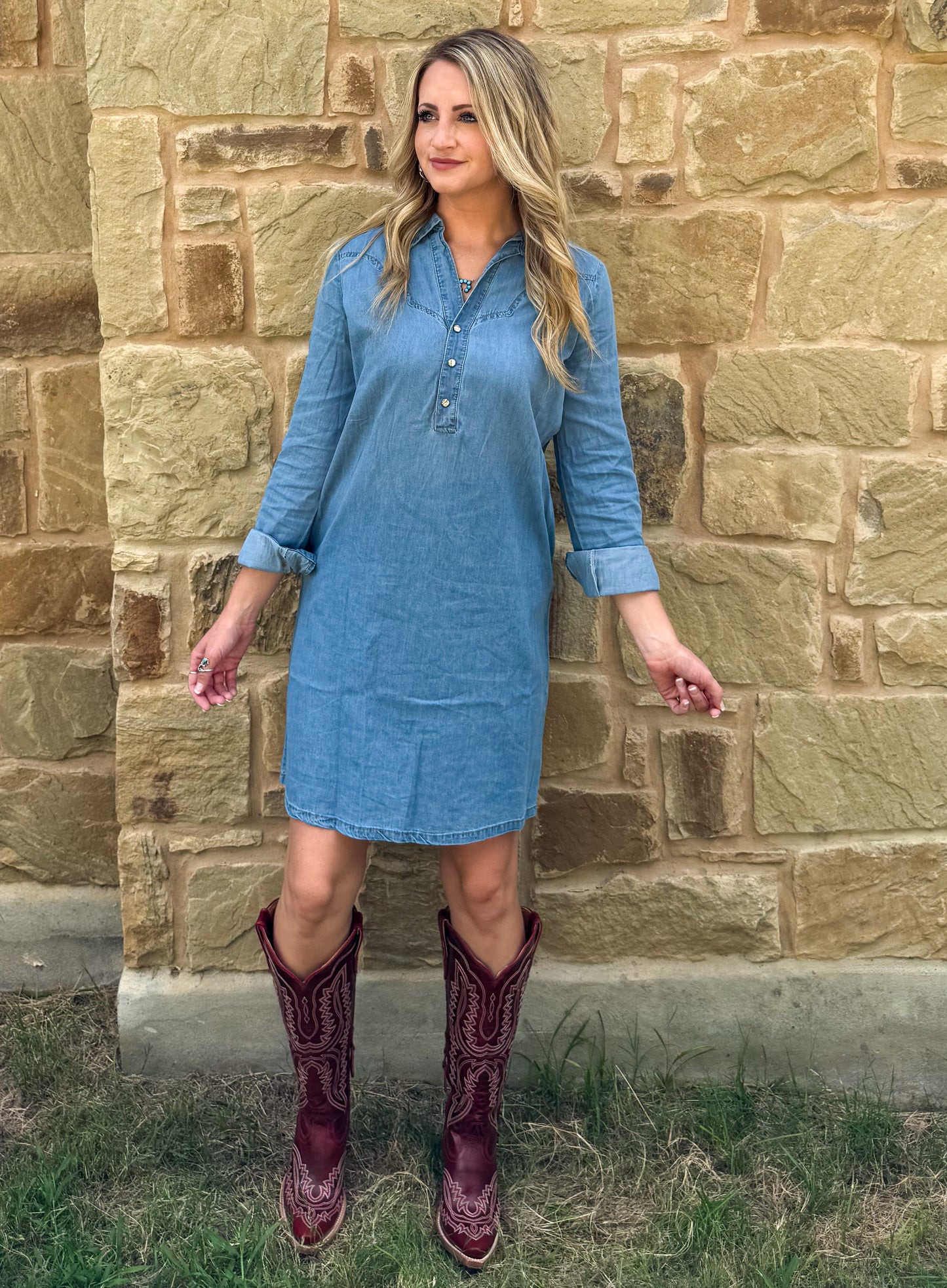 Mary Ann Denim Dress