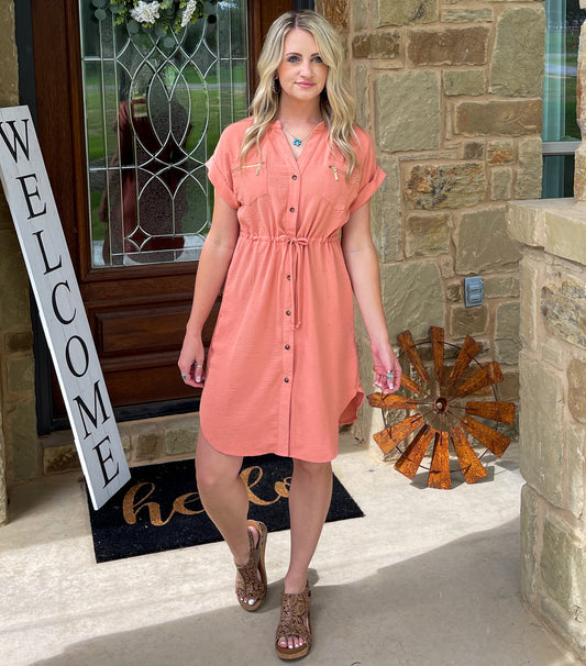 The Grace Dress - Peach