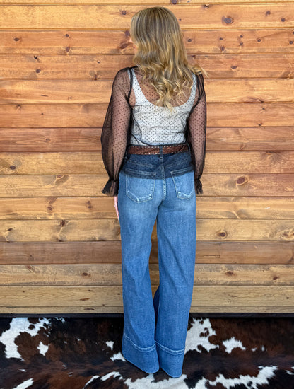 The April Sheer Blouse *Black