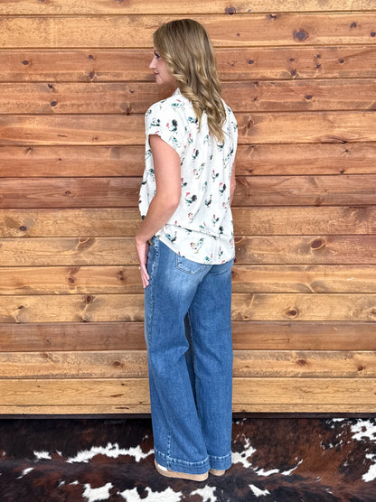 The Rooster Button-Up Top
