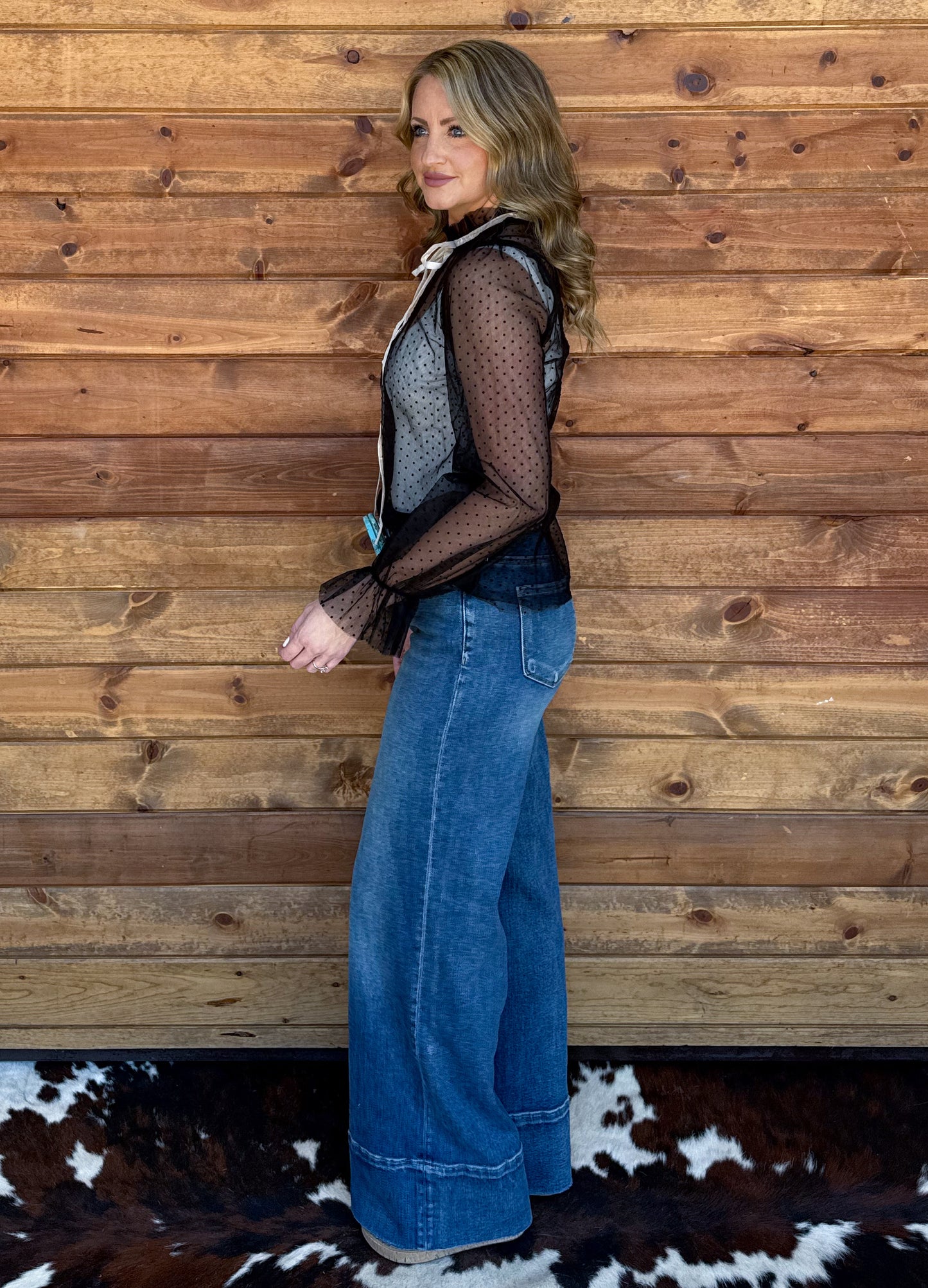The April Sheer Blouse *Black