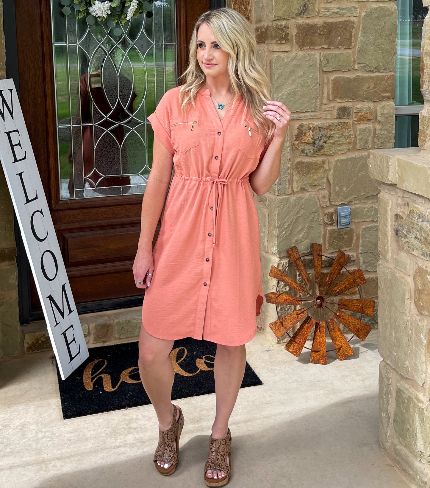 The Grace Dress - Peach